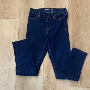 Old Navy Women's Deep Indigo high rise straight Jeans